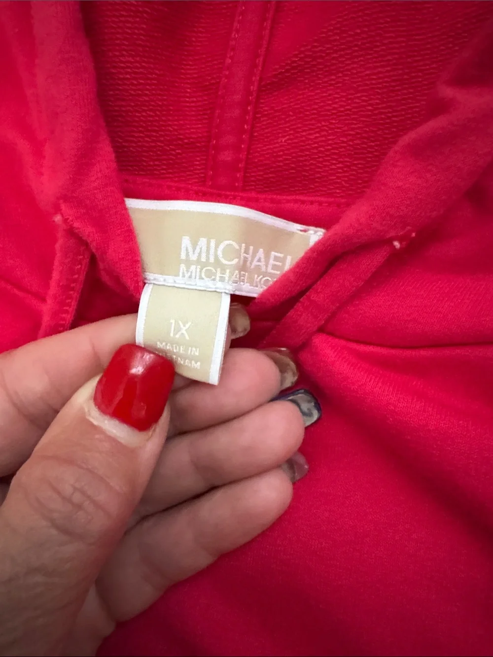 Michael Kors Bright red  Hoodie with Gold Logo